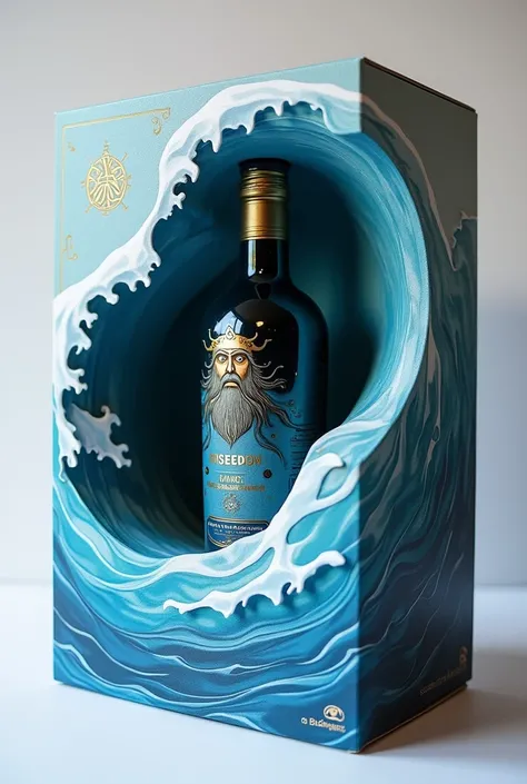 form:  The box has a curved spiral or wave structure ,  symbolizing the movement of the sea and the fury of Poseidon .  The shape is neither square nor rectangular ;  the box has rounded edges that mimic the flow of the waves ,  which also makes it easier ...