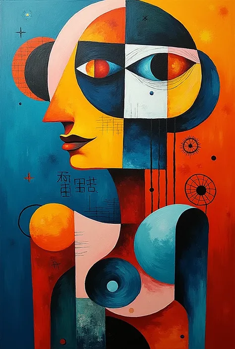 Generate modern art using the same colors and strokes 
By Pablo Picasso