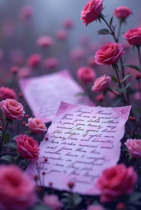  Gigis letters in purple, with roses and flowers  