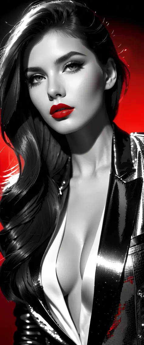 1girl, Sublime femme suédoise très sexy, Detailed lips, detailed eyes, detailed eyelash, detailed face, (((sublime and detailed full body))), long cheveux, visage de séduction, (((shiny red lipstick :2.0, glossy lipstick))), photo du corps entier:2.5, ((po...