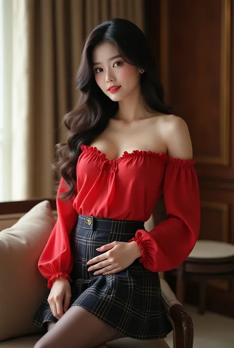 Real photo, (Best quality, master piece, high resolution) a young korean idol, most beautiful girls, perfect body, perfect breaset, Charming eyes，Heartwarming action，Turn your face away from the camera，stooped，Bend over，turn back, infront，Look up at your h...