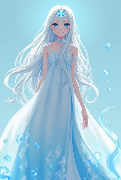 

**appearance:**
- **hair:** long and wavy,  of white color with light blue reflections ,  representing purity and air .
- **thejos:** big and bright, sky blue,  symbolizing the sky and clean air .
- **Clothes:**  A fluid and ethereal dress ,  with detail...