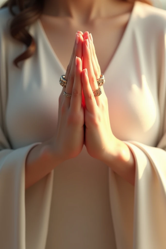 Female hands praying