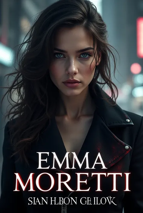  The cover features Emma Moretti in the center ,  with an intense and penetrating gaze ,  reflecting its power and mystery . Your face, dramatically lit,  is surrounded by shadows that suggest the tension and danger of the plot . In the background,  a vagu...