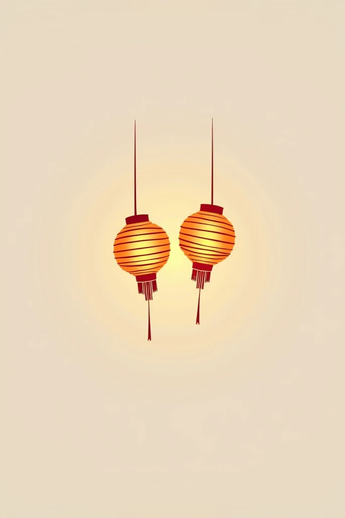 Make a logo for a lighting company that is simple and features Chinese lanterns