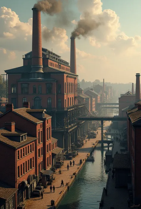 Recreate a factory and its context in the Netherlands in 1880