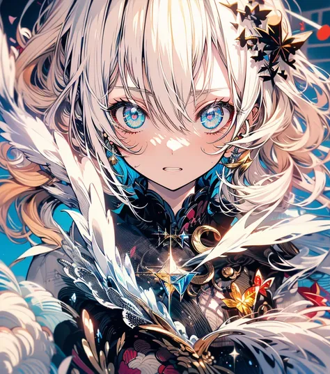 Face Up Eye-catching Style Anime Style Violet Evergarden Style (masterpiece), super beautiful, shiny long straight hair (high quality), (beautifully detailed face), (beautifully detailed eyes)), (beautiful and beautiful hands), (high definition CG)), ((8k_...