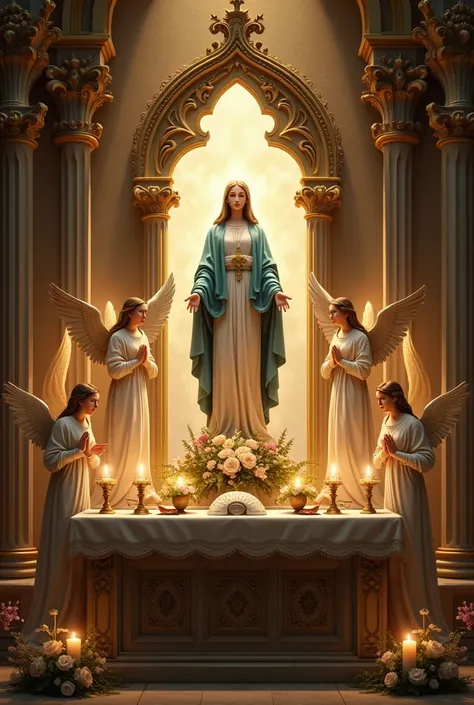 Create an altar in honor of Our Lady of All Angels 