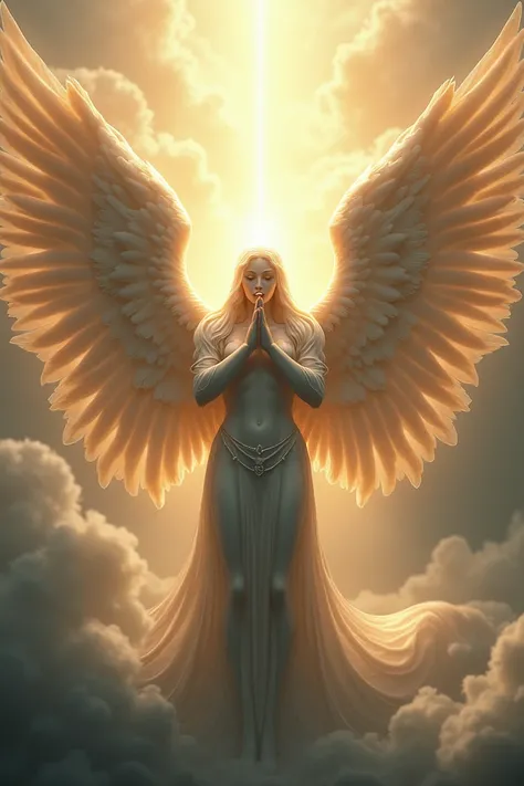 seraphim. each of them had six wings: with two covering the face, With two they covered their feet and with two they flew .
 