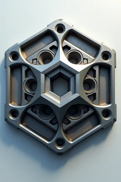 engine nuts, squares geometrical art 