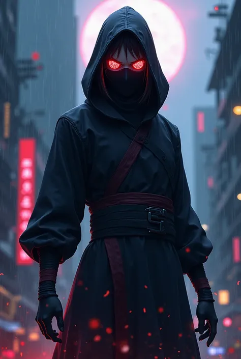 A shinobi with Sharingan in the form of an anime