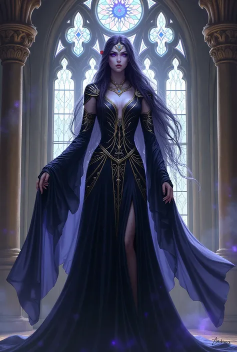 Dark elf goddess heavenly queen medieval