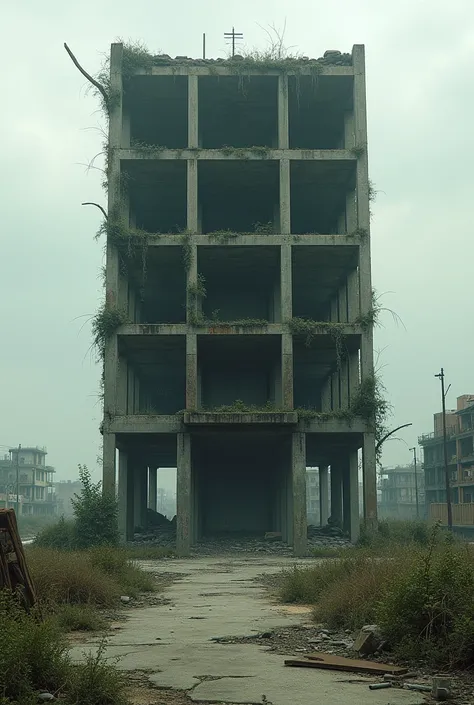 An abandoned building under construction  