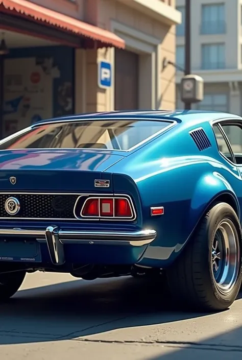 realist 1974 blue ford mustang 