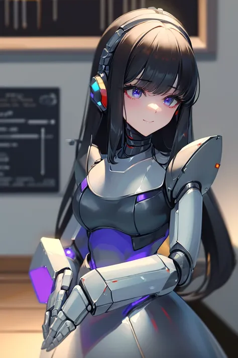 (masterpiece),(Highest quality),(Super detailed),(Best illustrations),(Best Shadow),(Absurd),(Detailed Background),(so beautiful), 16K, 8K, 4K,(Best Shadow),robotization,woman ,big bust,Robot Joint ,Metal skin,Black robot Suit,long hair,a black robot suit ...