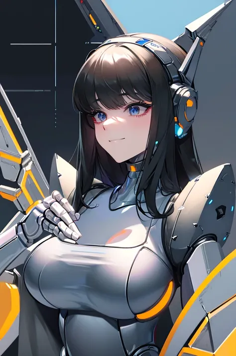 (masterpiece),(Highest quality),(Super detailed),(Best illustrations),(Best Shadow),(Absurd),(Detailed Background),(so beautiful), 16K, 8K, 4K,(Best Shadow),robotization,woman ,big bust,Robot Joint ,Metal skin,Black robot Suit,long hair,a black robot suit ...