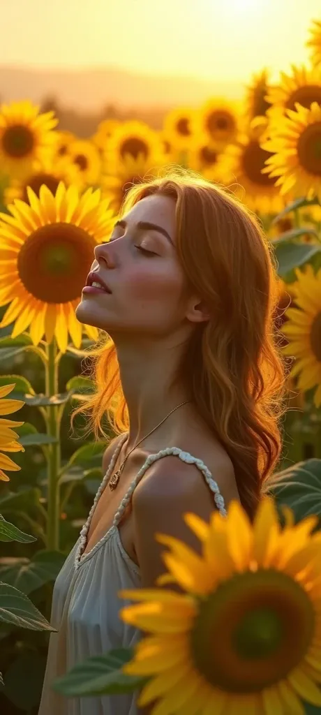 Add some sunflower surround her