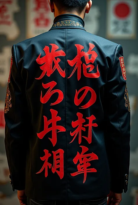 Create a uniform with dragon spelled Yakuza for 1000000 reais