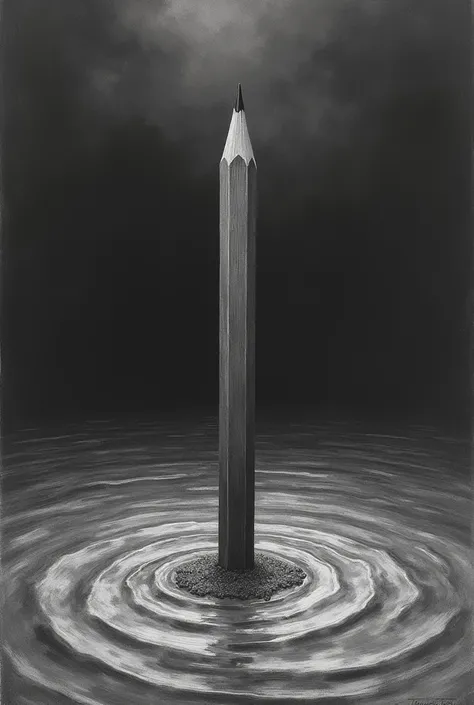 Original pencil drowning 