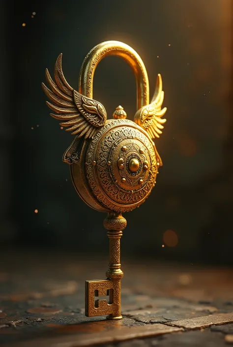 gold lock and key