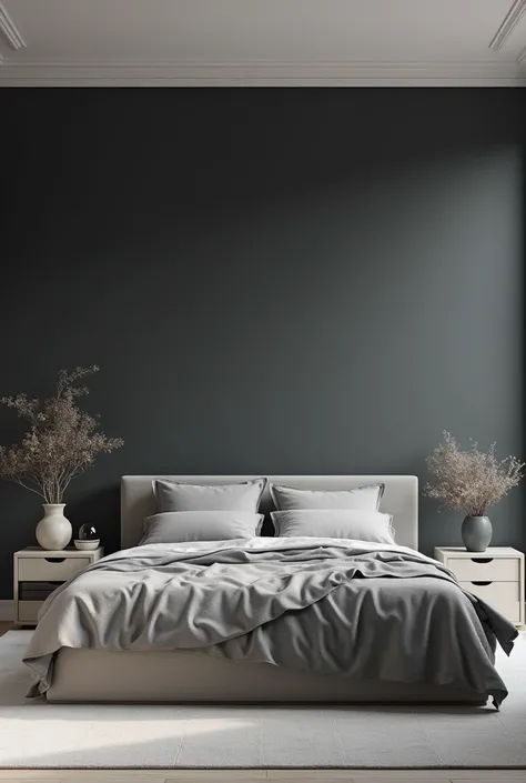 Dark grey bed room with Wight furniture and Wight roof