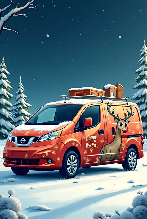 nissan nv200 new year deer custom