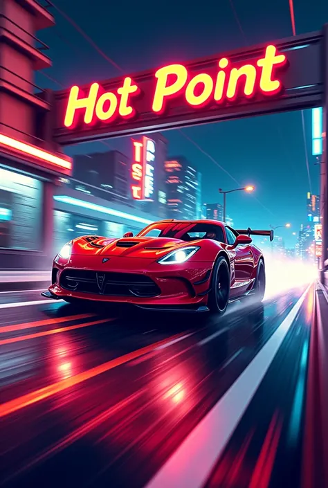 Create me a flayer for a car
 Of fast food called The Hot Point
