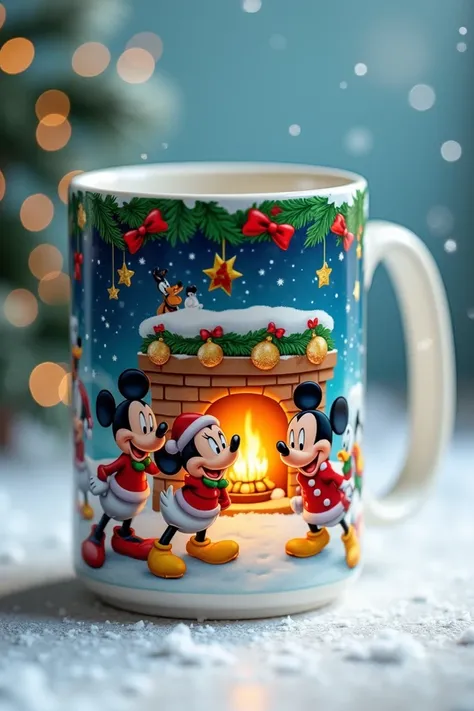 Custom graphics for Disney themed Christmas mug