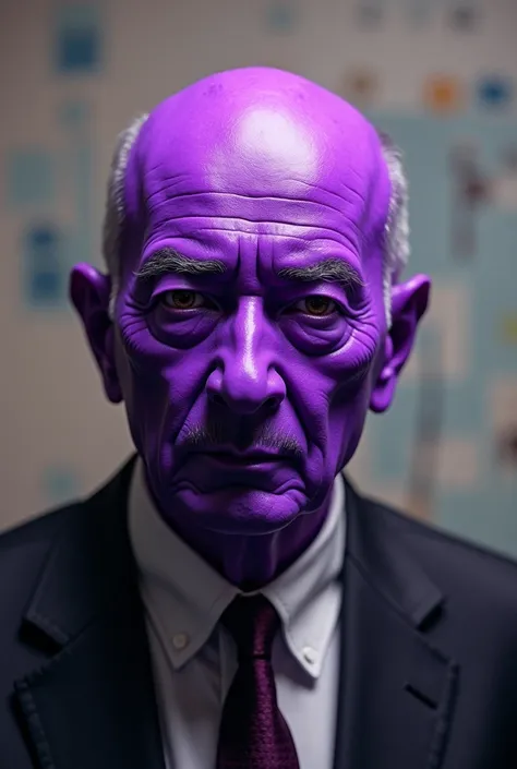 López Obrador Pelón with the purple face 

