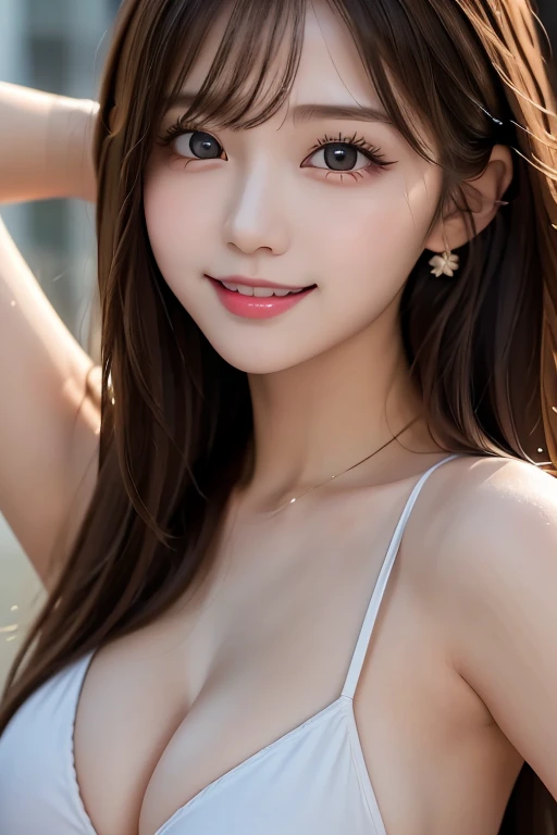 masterpiece,  best quality, Illustration,  super detailed,   fine details,  high definition , 8k wallpaper,  Perfect Dynamic Composition,Baby Face, Beautiful double eyelids, big eyes, long straight hair , Big Breasts,  natural colored lips,  random sexy po...