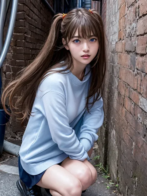 1girl, (cute Half Japanese and half German girl),  (No bra and wearing a loose white pullover), ,smile, Looking at camera, 
break
Professional photo-realistic images, (8k, RAW photo, best quality, masterpiece:1.2), (realistic, photo-realistic:1.4), (extrem...