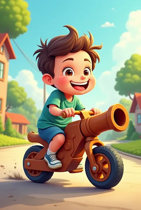 Cannon ride a balance bike 2d