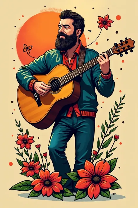 Create a logo Eduardo D folk music 
