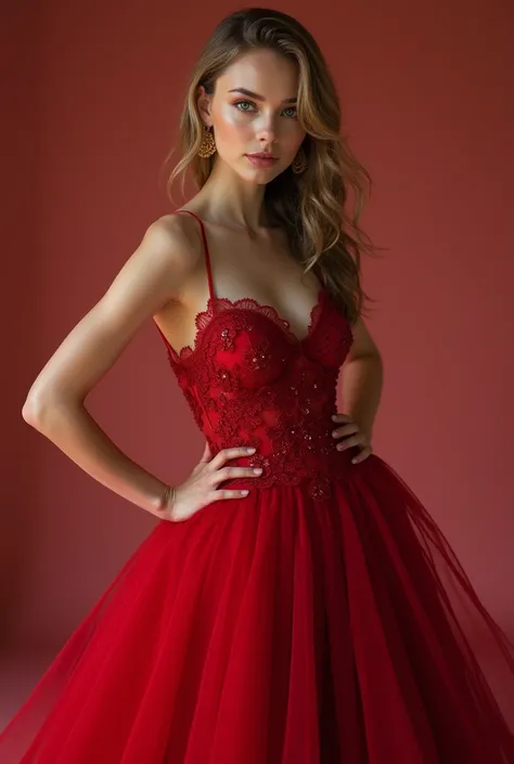 ultra realistic photography,a woman in a red dress  posing for a picture, angelina stroganova, anna nikonova aka newmilky, sexy red dress , Aleksandra Waliszewska, Dasha Taran, Olga Buzova, Yelena Belova, Victoria Gavrilenko, anastasia ovchinnikova, red dr...