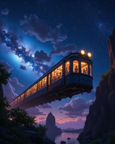 Night on the Galactic Railway, Giovanni and Campanella are boys and best friends. On the night of the Star Festival, the two board the Galaxy Express and travel through space and the present, past, and future.