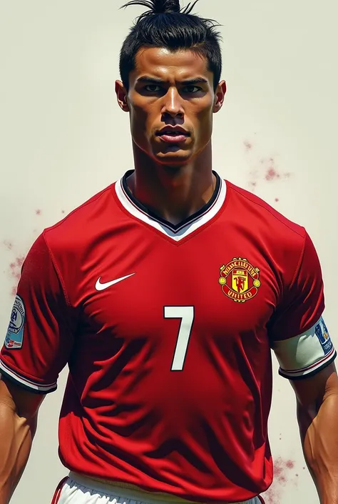 cristiano ronaldo with manchaster united shirt in 2008