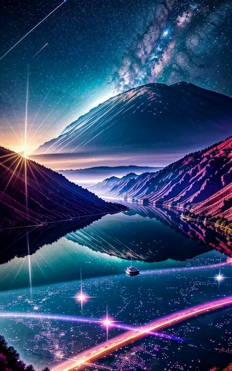 Spectacular views、 Future City、god秘的、 Vivid 、 is glittering、 magic 、 surrealism 、god々、 Stunning 、Little Star, beautiful scenery, Inspiring Scenery, Spectacular Scenery ,Breathtaking Scenery 
