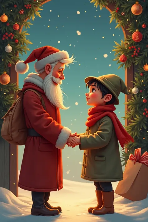 I would like to make a comic that is related to two ren, one of whom is rich and the other is poor and who are the date of Christmas, but the poor one knows that it is a special day because it is not just giving gifts but giving love on that special day an...