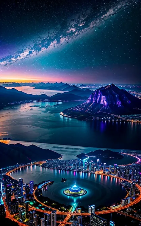 Spectacular views、 Future City、god秘的、 Vivid 、 is glittering、 magic 、 surrealism 、god々、 Stunning 、Little Star, beautiful scenery, Inspiring Scenery, Spectacular Scenery ,Breathtaking Scenery 