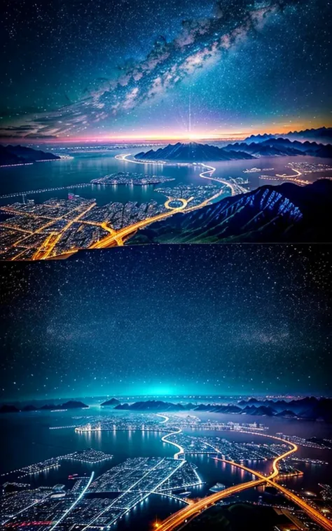 Spectacular views、 Future City、god秘的、 Vivid 、 is glittering、 magic 、 surrealism 、god々、 Stunning 、Little Star, beautiful scenery, Inspiring Scenery, Spectacular Scenery ,Breathtaking Scenery 