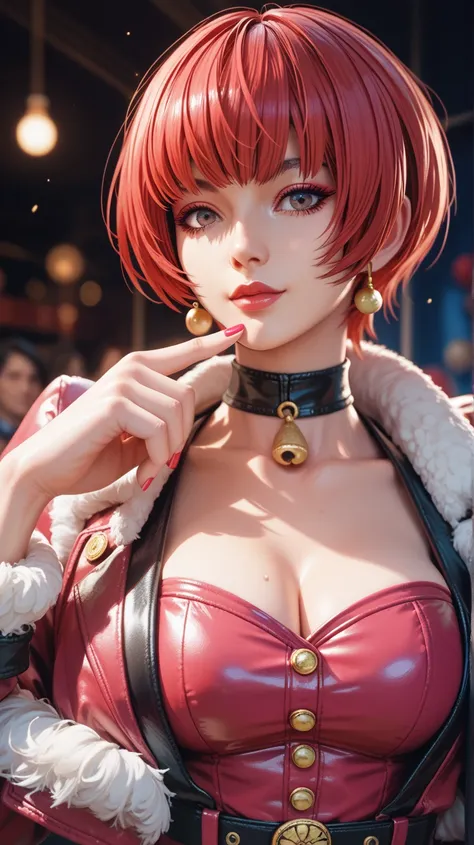  The King of Fighters, shermie, UHD,  red hair, In the background a circus 