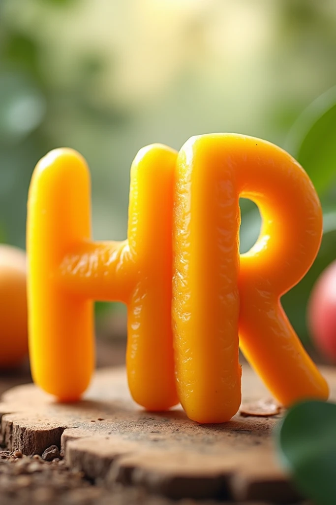 Beautiful background photo with the letter HR MANGO 