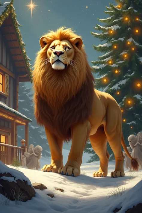 The glory of Christian Christmas and having a lion