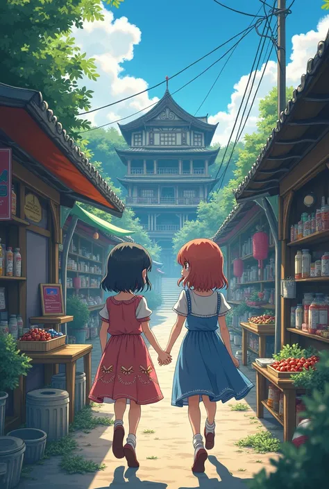 10 picture of anime girl and with her sister they go to market buy birthday dress and napped and arrive in strange house , nappers sale both 
More 