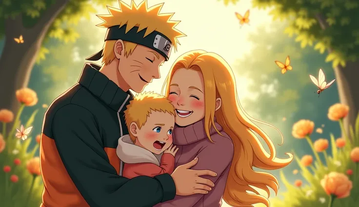 Play Naruto and Ino with a very happy family