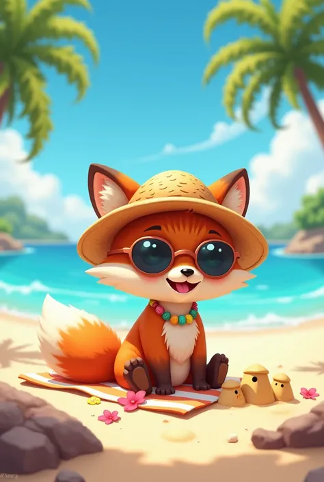 Un furry en la playa 
