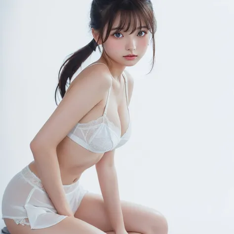 (from back:1.1),( from below:1.3),(White panties:1.3), sailor suit,mini skirt, Beautiful breasts,(Neat, elegant:1.4),,(adult,1.4),(Clear Eyes:1.4),( very cute:1.2),(Small breasts:1.2), NATURAL MAKEUP,A kind smile, wide shot,(Highly detailed debtace and ski...