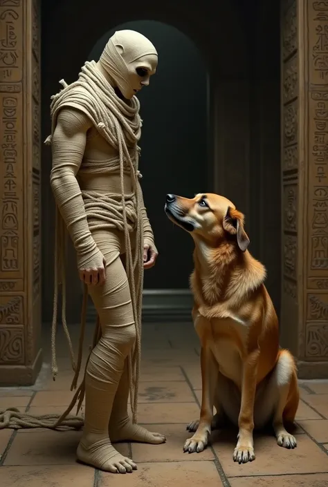 Connect a mummy to a dog 