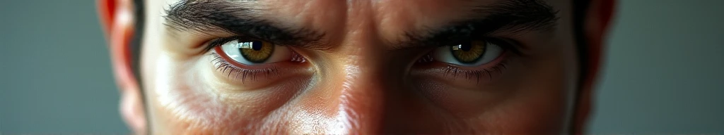 Mens eyes with a sharp gaze