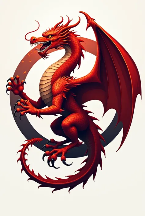 Logo of Red Dragon inside a circle holding a phrase LAA RED DRAGON